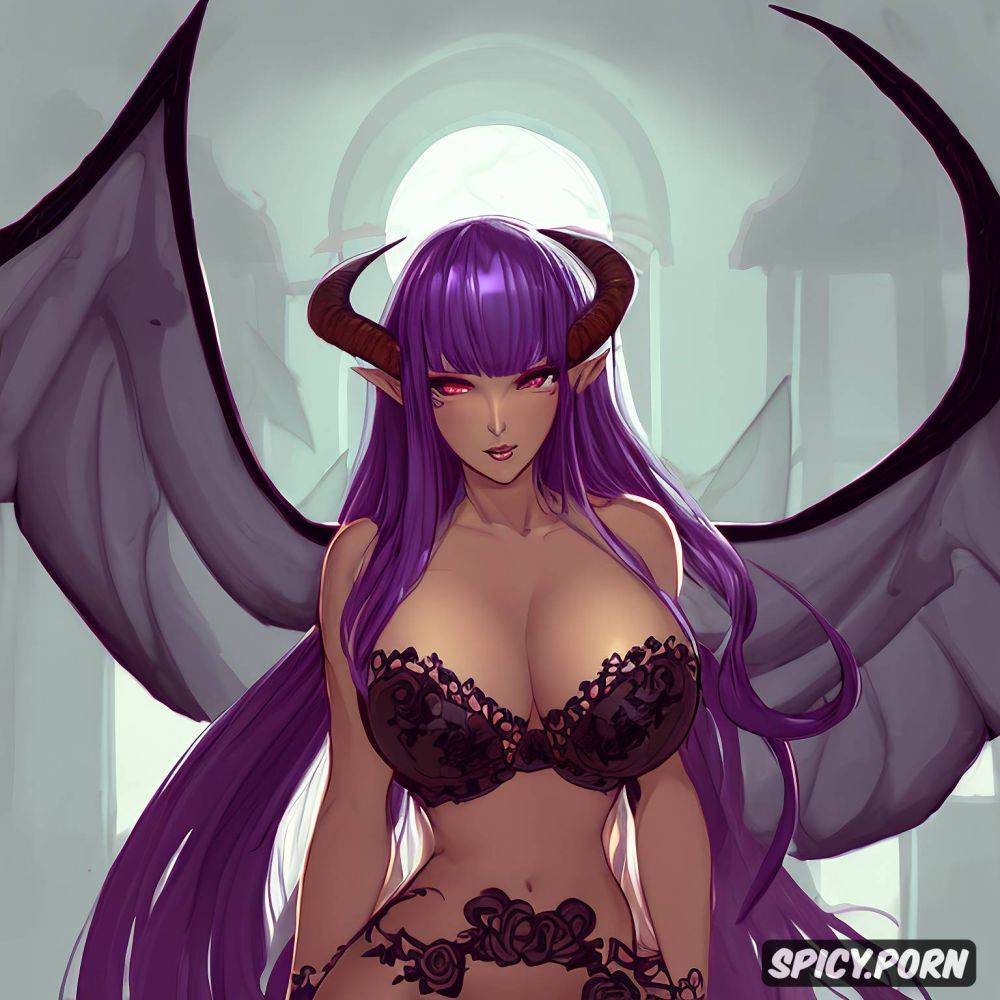 purple hair realistic ultra detailed naked 8k 25 yo cute female succubus - #main