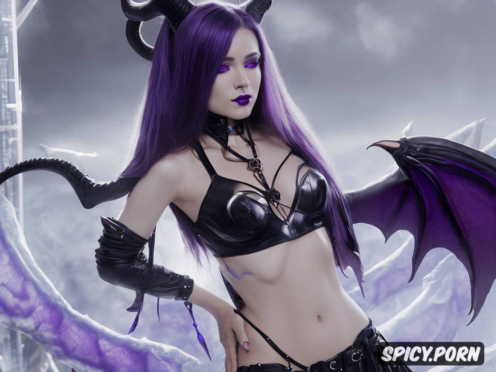 perfect cute tiny female succubus black demonic tail 18 yo - #main