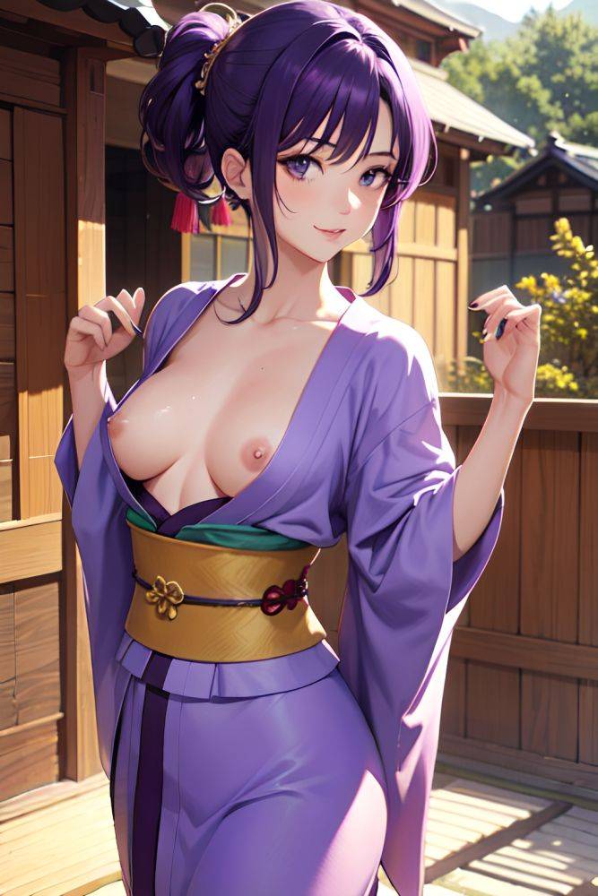 Anime Skinny Small Tits 20s Age Happy Face Purple Hair Pixie Hair Style Dark Skin Vintage Onsen Back View Massage Kimono 3670720431134814812 - AI Hentai - #main