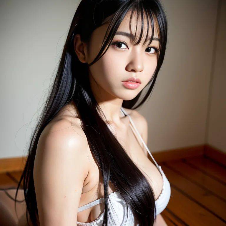 , japanese,woman,twenties,(RAW photo, best quality, masterpiece:1.1), (realistic, photo-realistic:1.2), ultra-detailed, ultra high res, physically-based rendering,long hair,messy hair,black hair,(adult:1.5) - #main