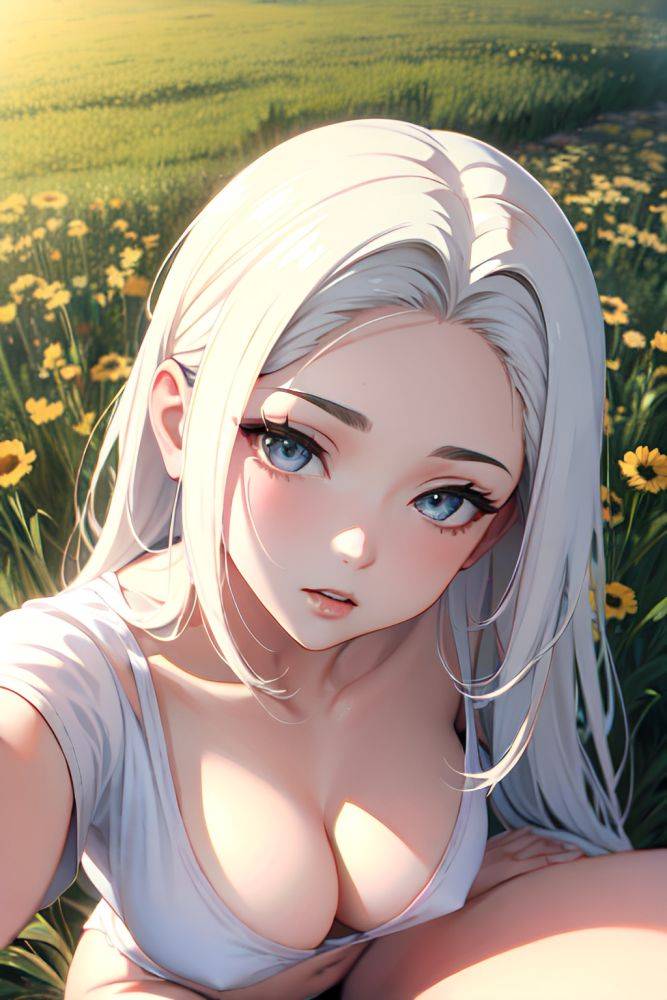 Anime Busty Small Tits 20s Age Seductive Face White Hair Slicked Hair Style Light Skin Soft + Warm Meadow Close Up View Straddling Teacher 3672525605831282471 - AI Hentai - #main