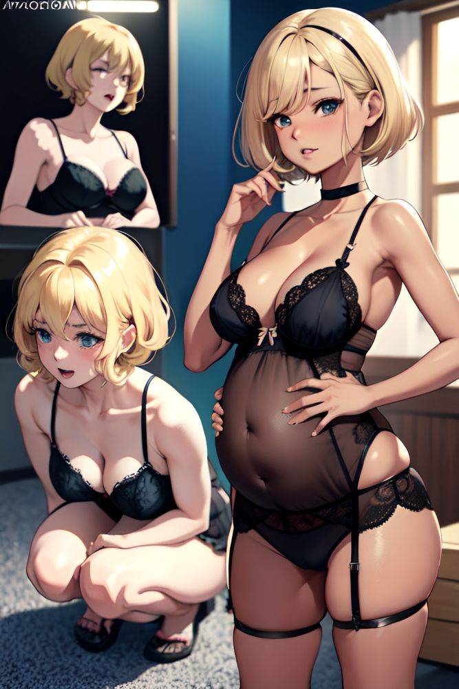 Anime Pregnant Small Tits 60s Age Orgasm Face Blonde Pixie Hair Style Dark Skin Crisp Anime Stage Side View Bending Over Lingerie 3672745937209188494 - AI Hentai - #main