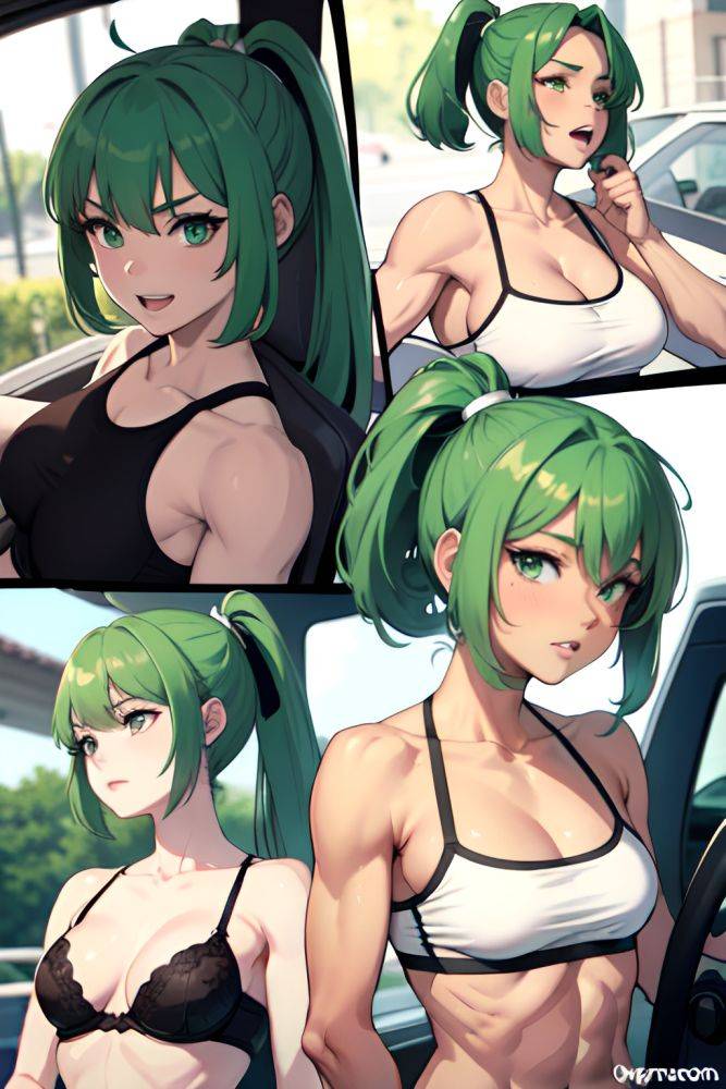 Anime Muscular Small Tits 70s Age Orgasm Face Green Hair Ponytail Hair Style Light Skin Black And White Car Front View Eating Bra 3673020385622991138 - AI Hentai - #main