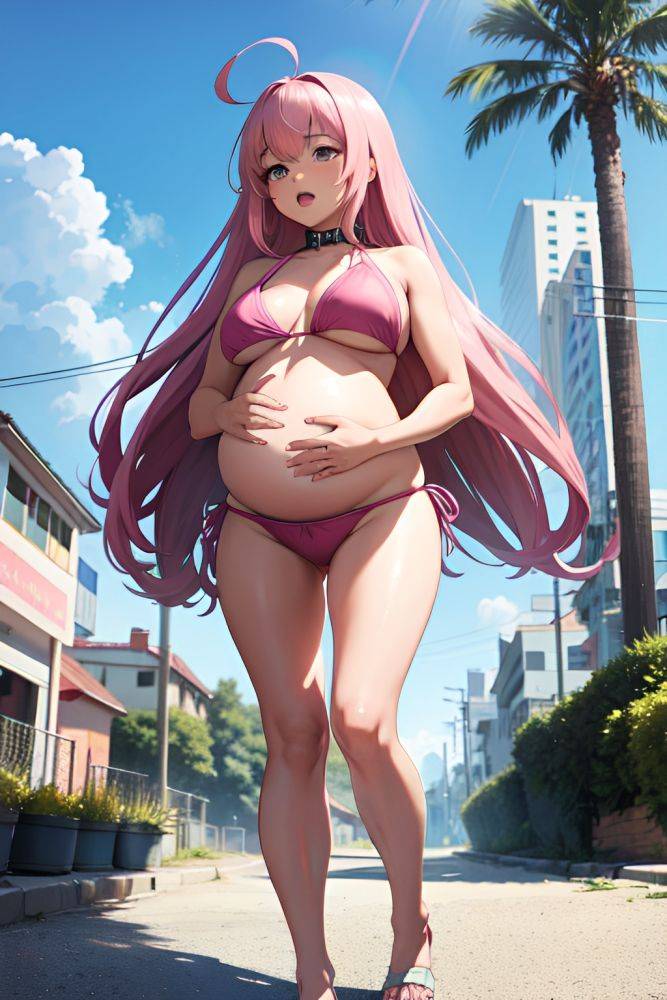 Anime Pregnant Small Tits 40s Age Orgasm Face Pink Hair Bangs Hair Style Dark Skin Cyberpunk Meadow Front View T Pose Bikini 3673097695482317953 - AI Hentai - #main