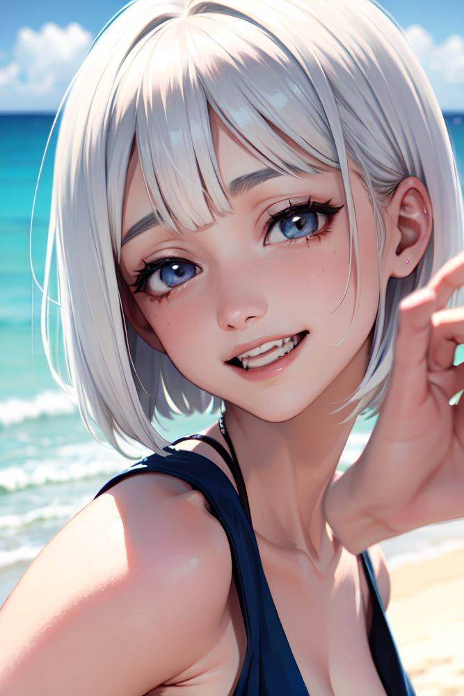 Anime Skinny Small Tits 50s Age Laughing Face White Hair Bobcut Hair Style Light Skin Warm Anime Beach Close Up View Cumshot Schoolgirl 3673368278425522363 - AI Hentai - #main