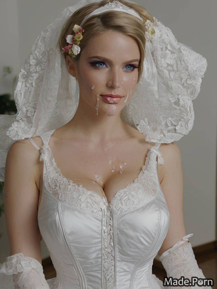 Slutty wedding portrait silk cumshot flowers fully clothed AI porn - #main