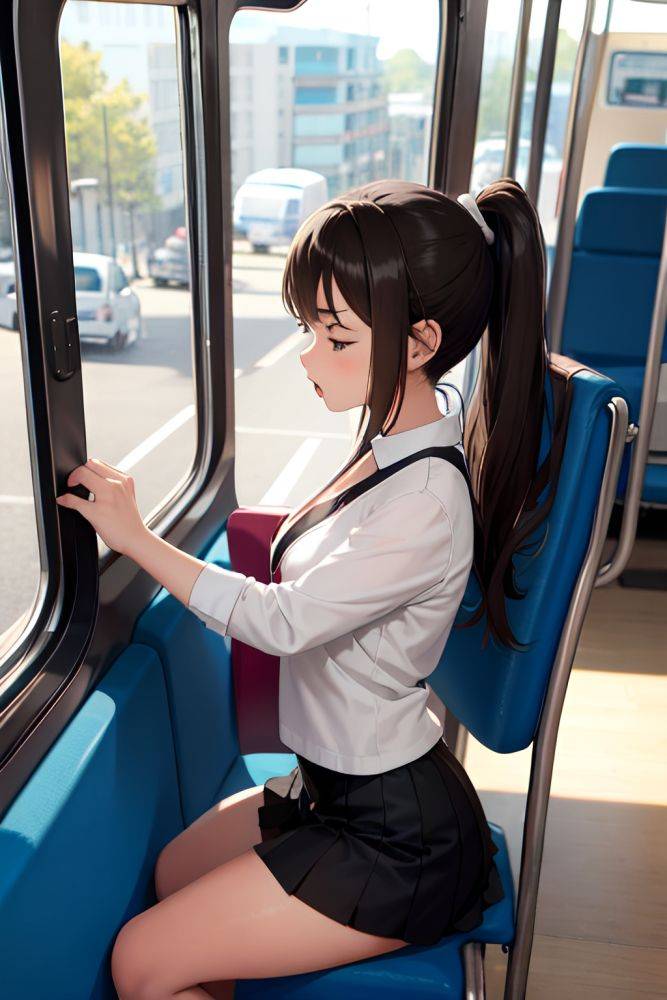 Anime Busty Small Tits 40s Age Angry Face Brunette Ponytail Hair Style Light Skin Black And White Bus Side View Sleeping Mini Skirt 3674071794061114571 - AI Hentai - #main