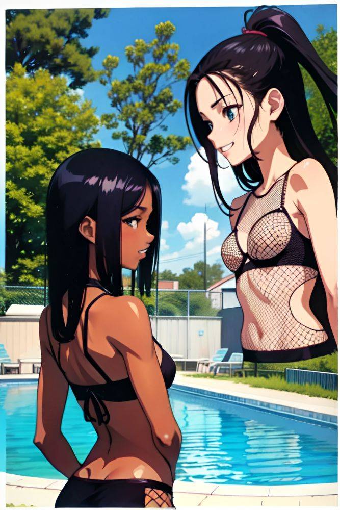 Anime Skinny Small Tits 80s Age Laughing Face Black Hair Straight Hair Style Dark Skin Warm Anime Pool Back View Massage Fishnet 3674152968496914659 - AI Hentai - #main