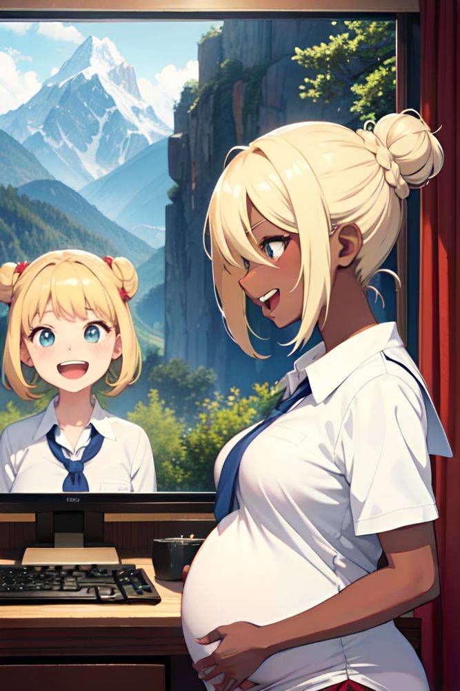Anime Pregnant Small Tits 18 Age Laughing Face Blonde Hair Bun Hair Style Dark Skin Illustration Mountains Side View Gaming Schoolgirl 3674276664044245677 - AI Hentai - #main