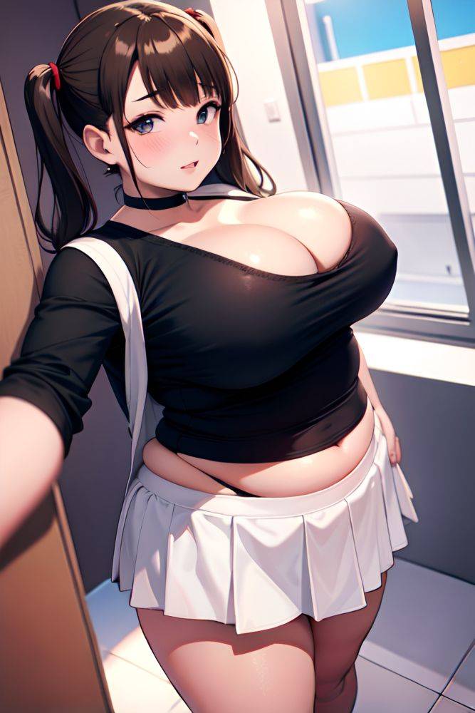 Anime Chubby Small Tits 18 Age Seductive Face Brunette Pigtails Hair Style Light Skin Film Photo Strip Club Close Up View Bathing Mini Skirt 3674292125439240349 - AI Hentai - #main