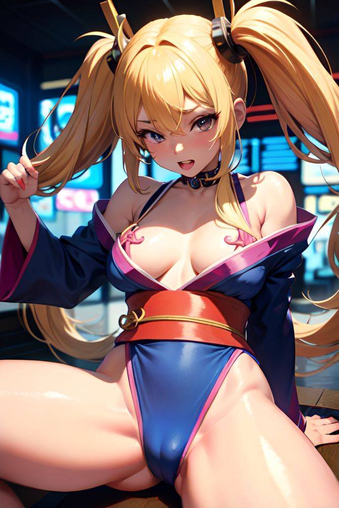Anime Muscular Small Tits 60s Age Orgasm Face Blonde Pigtails Hair Style Light Skin Cyberpunk Bar Close Up View Spreading Legs Kimono 3674377166280129381 - AI Hentai - #main