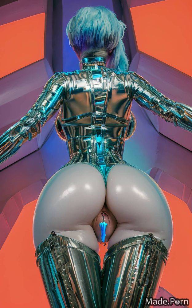 Perfect boobs looking at viewer space station aluminum pov night metal AI porn - #main