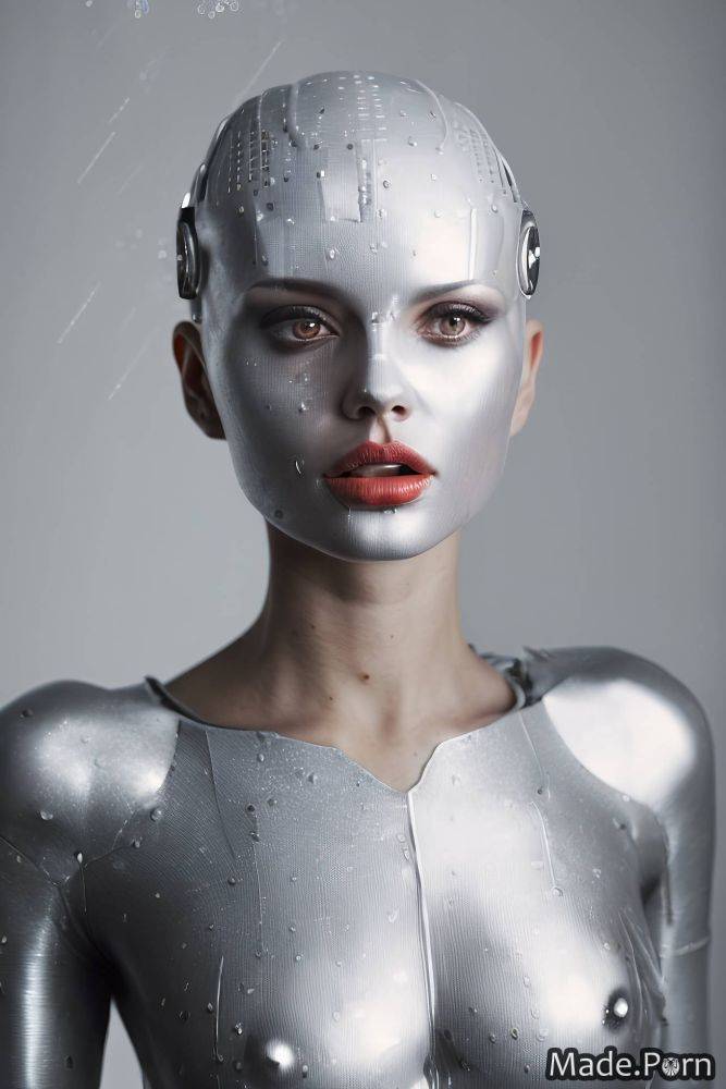 Sci-fi black facial short glow silver indifferent look AI porn - #main