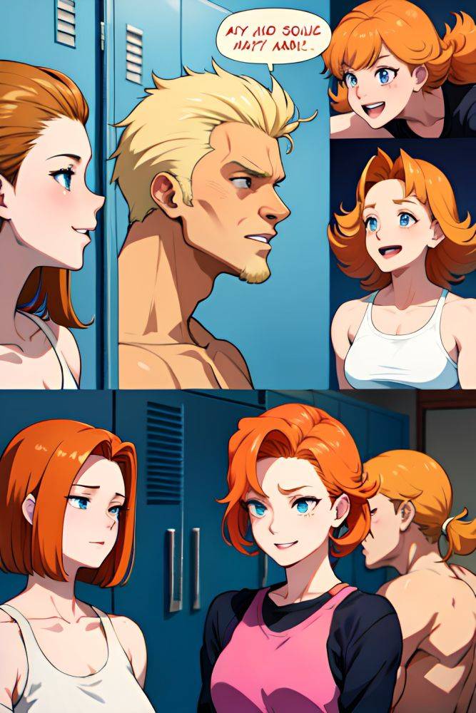 Anime Muscular Small Tits 80s Age Laughing Face Ginger Slicked Hair Style Light Skin Soft Anime Locker Room Side View Sleeping Teacher 3674910601208256147 - AI Hentai - #main