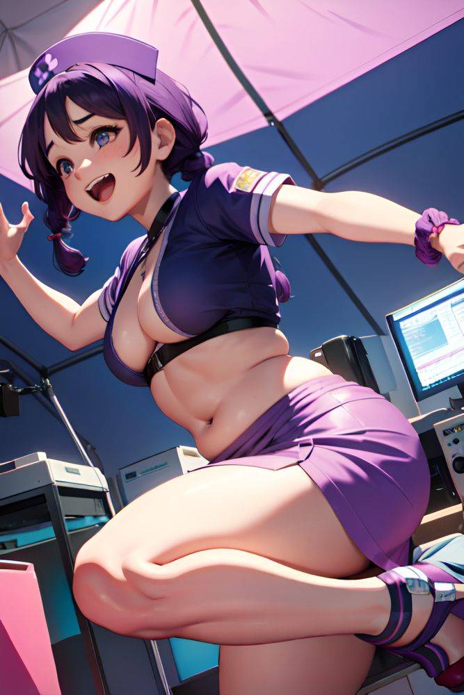 Anime Chubby Small Tits 20s Age Laughing Face Purple Hair Braided Hair Style Dark Skin 3d Tent Side View Jumping Nurse 3674941524973151536 - AI Hentai - #main