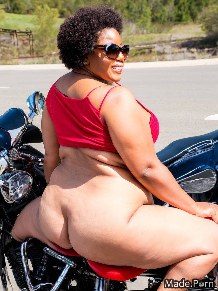 Wild afro street motorcycle big hips ssbbw slutty thick AI porn - #main