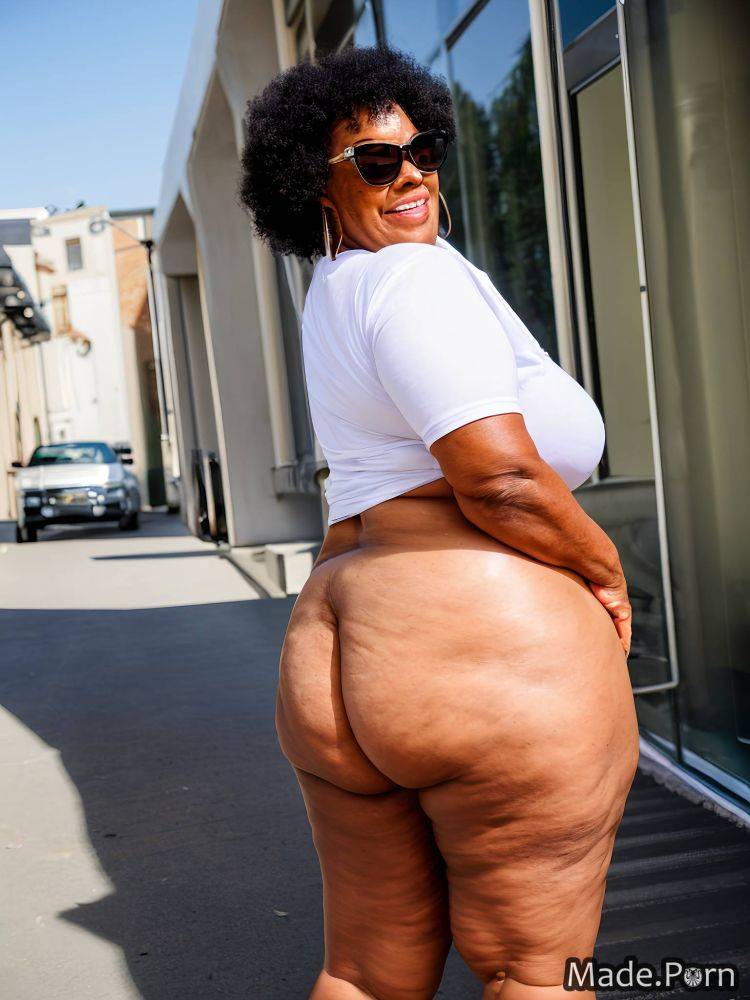 Seductive thick headphones african american thick thighs short bimbo AI porn - #main
