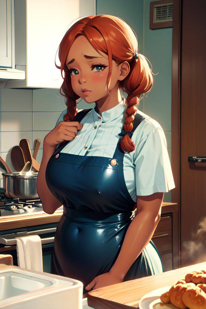 Anime Chubby Small Tits 20s Age Sad Face Ginger Braided Hair Style Dark Skin Vintage Kitchen Close Up View Bathing Latex 3675173452722809682 - AI Hentai - #main