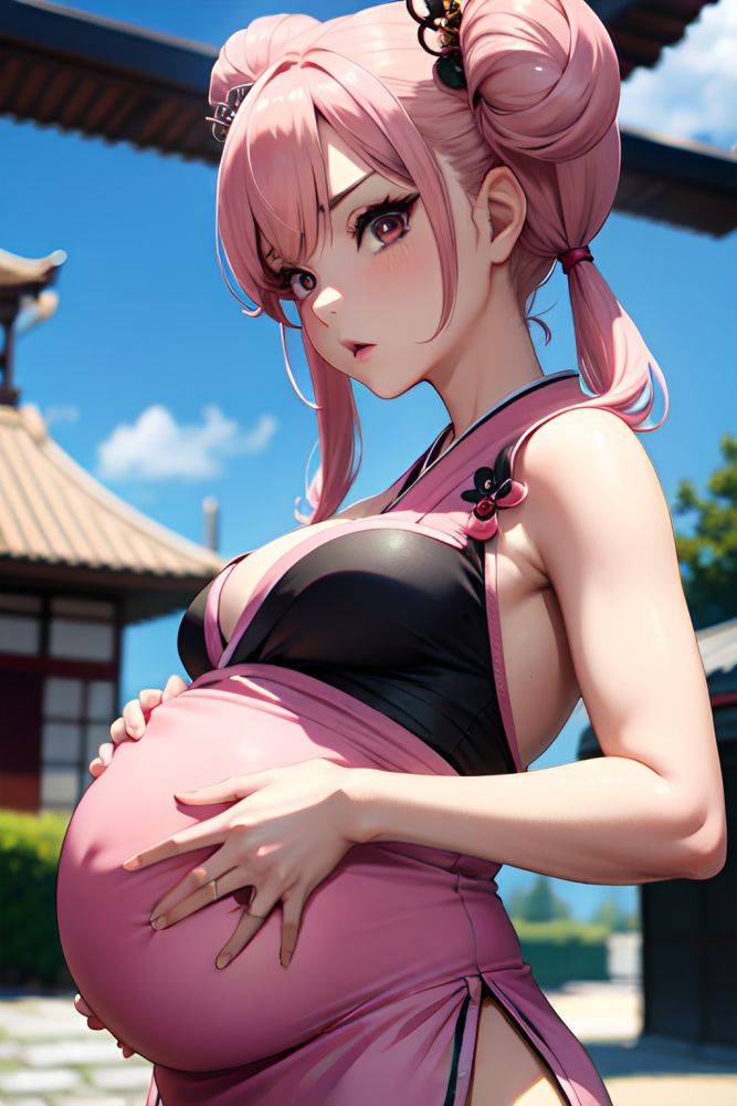 Anime Pregnant Small Tits 60s Age Serious Face Pink Hair Pigtails Hair Style Light Skin Skin Detail (beta) Cafe Close Up View T Pose Geisha 3675254627605870575 - AI Hentai - #main