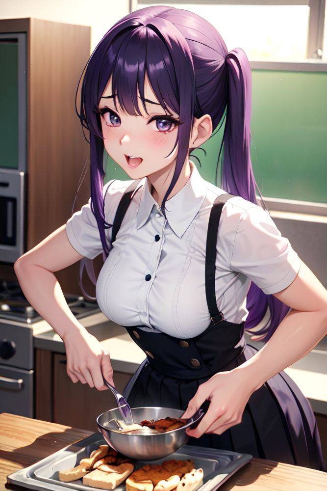 Anime Busty Small Tits 50s Age Ahegao Face Purple Hair Bangs Hair Style Light Skin Black And White Wedding Front View Cooking Schoolgirl 3675474959918515049 - AI Hentai - #main