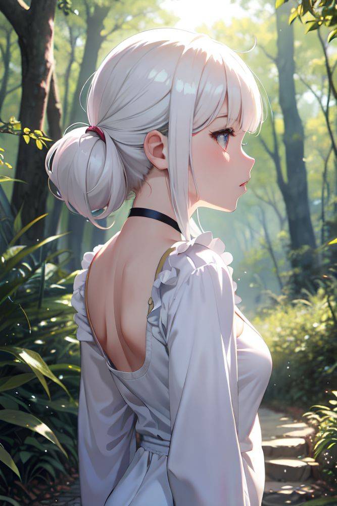 Anime Chubby Small Tits 50s Age Serious Face White Hair Bangs Hair Style Light Skin Illustration Forest Back View Cumshot Schoolgirl 3675498152742168679 - AI Hentai - #main