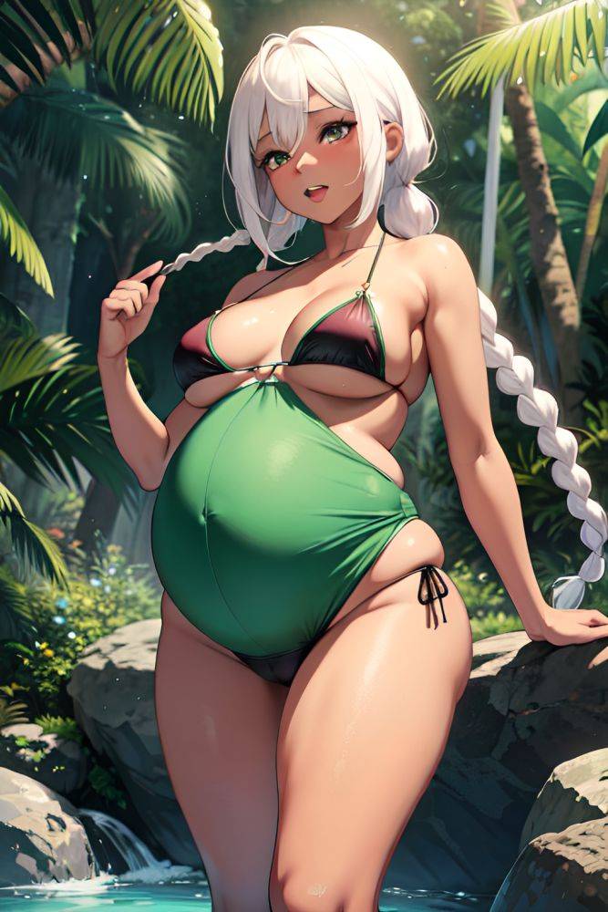 Anime Pregnant Small Tits 20s Age Orgasm Face White Hair Braided Hair Style Dark Skin Warm Anime Jungle Front View Massage Bikini 3670975549635965775 - AI Hentai - #main