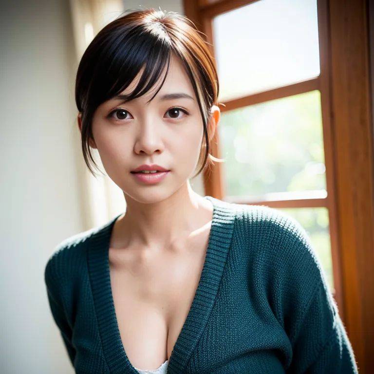 , japanese,woman,thirties,(RAW photo, best quality, masterpiece:1.1), (realistic, photo-realistic:1.2), ultra-detailed, ultra high res, physically-based rendering,short hair,pixie cut,(adult:1.5) - #main