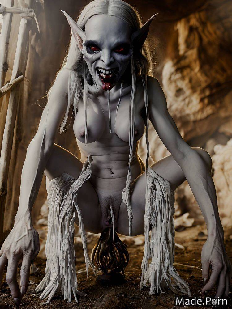 Demon tail double penetration big ass campfire after sex hair elf pussy fucking AI porn - #main
