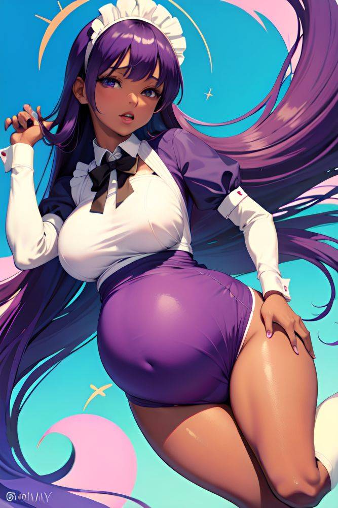 Anime Pregnant Small Tits 60s Age Orgasm Face Purple Hair Bangs Hair Style Dark Skin Skin Detail (beta) Oasis Front View Jumping Maid 3676174609595724243 - AI Hentai - #main