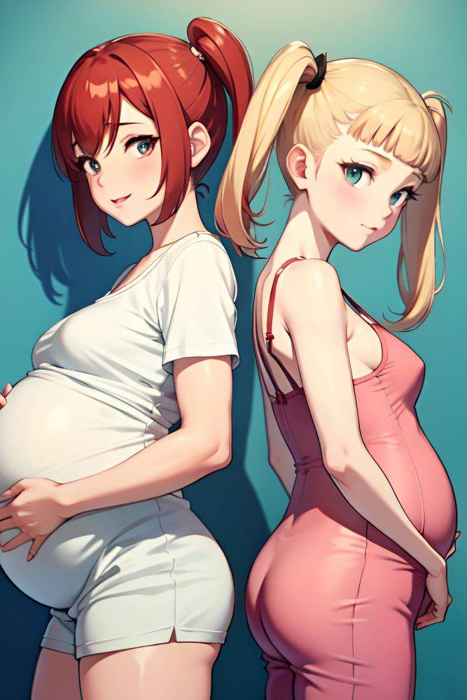 Anime Pregnant Small Tits 40s Age Seductive Face Ginger Pigtails Hair Style Light Skin Watercolor Strip Club Back View On Back Pajamas 3676255784966060974 - AI Hentai - #main