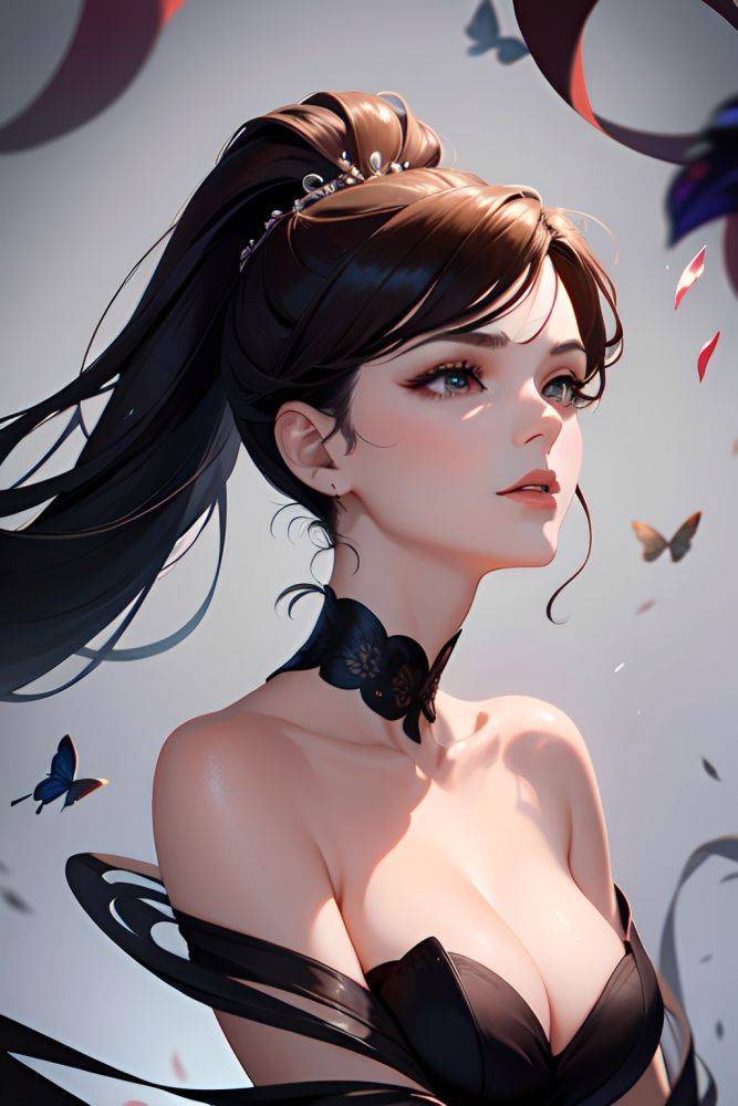 Anime Chubby Small Tits 40s Age Happy Face Brunette Bobcut Hair Style Dark Skin Crisp Anime Mountains Back View Squatting Teacher 3671393022527710207 - AI Hentai - #main