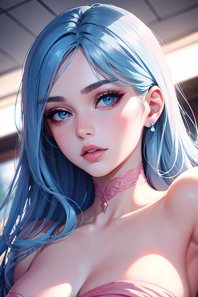 Anime Skinny Small Tits 60s Age Happy Face Blue Hair Hair Bun Hair Style Light Skin Cyberpunk Onsen Close Up View Bathing Stockings 3671458735528130212 - AI Hentai - #main