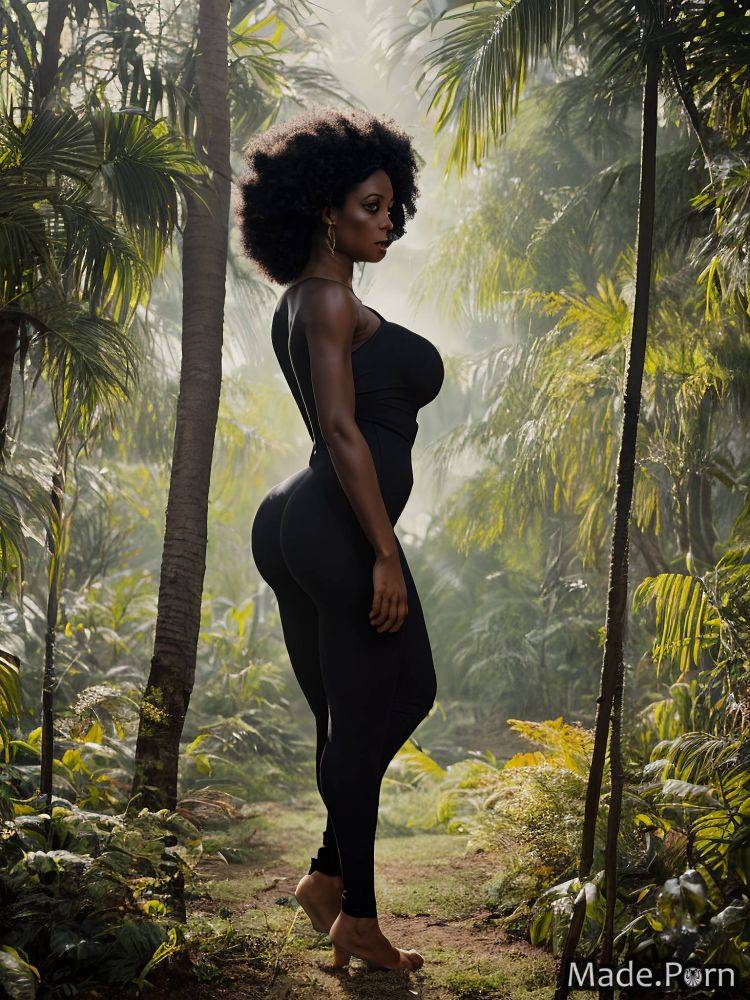 Coronation robes woman nigerian dark fantasy jungle seductive wild afro AI porn - #main