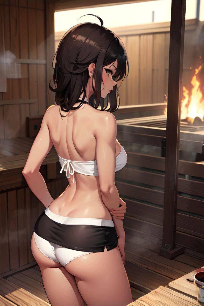 Anime Skinny Small Tits 50s Age Angry Face Brunette Messy Hair Style Dark Skin Painting Sauna Back View Cooking Mini Skirt 3671605623411444393 - AI Hentai - #main
