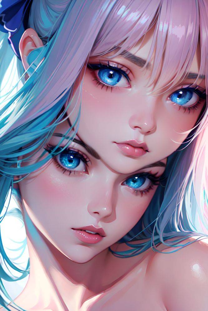 Anime Muscular Small Tits 70s Age Seductive Face Purple Hair Straight Hair Style Light Skin Soft + Warm Strip Club Close Up View Plank Bra 3671903264648651562 - AI Hentai - #main