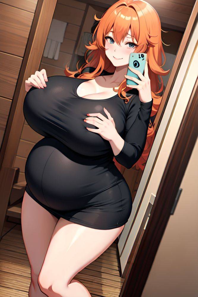 Anime Pregnant Huge Boobs 30s Age Ahegao Face Ginger Messy Hair Style Light Skin Mirror Selfie Sauna Front View T Pose Goth 3672061749420892024 - AI Hentai - #main
