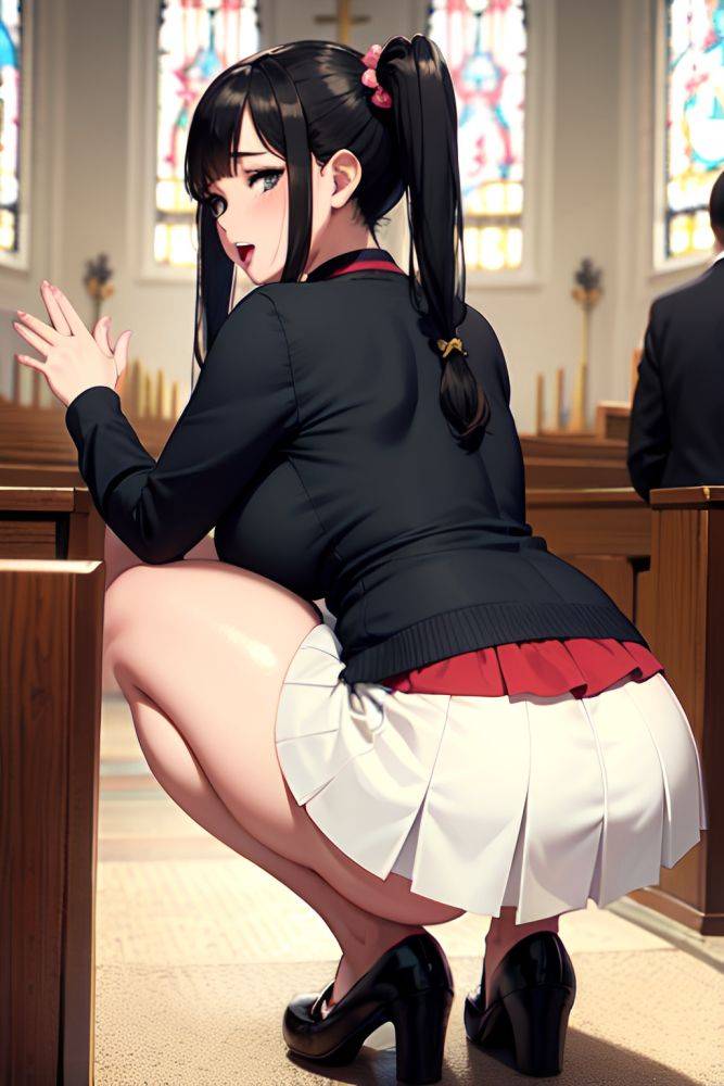 Anime Chubby Huge Boobs 80s Age Orgasm Face Black Hair Pigtails Hair Style Light Skin Soft + Warm Church Back View Squatting Mini Skirt 3672197040398213243 - AI Hentai - #main