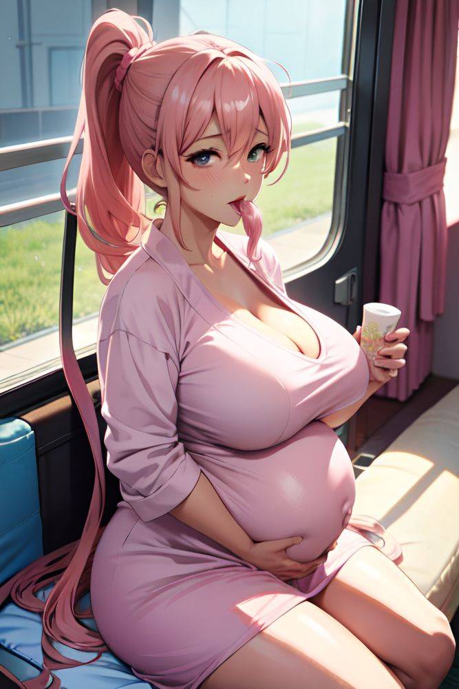 Anime Pregnant Huge Boobs 50s Age Orgasm Face Pink Hair Ponytail Hair Style Dark Skin Watercolor Bus Close Up View Eating Bathrobe 3678343138579292337 - AI Hentai - #main