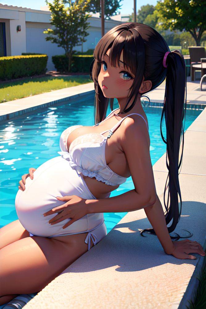 Anime Pregnant Small Tits 18 Age Sad Face Brunette Pigtails Hair Style Dark Skin Soft Anime Pool Side View Gaming Lingerie 3678416582520997796 - AI Hentai - #main