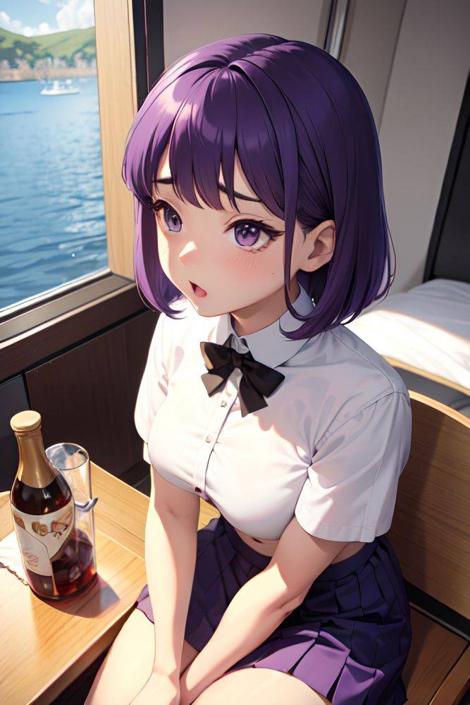 Anime Busty Small Tits 40s Age Shocked Face Purple Hair Bobcut Hair Style Light Skin Vintage Yacht Side View Sleeping Mini Skirt 3678451371756486228 - AI Hentai - #main