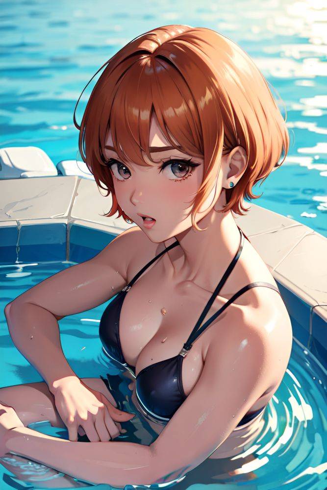 Anime Muscular Small Tits 60s Age Orgasm Face Ginger Bobcut Hair Style Dark Skin Skin Detail (beta) Pool Close Up View Bathing Bikini 3678466834126433259 - AI Hentai - #main