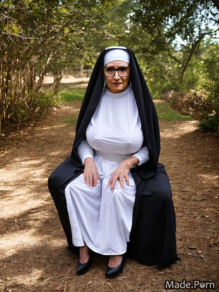 Big hips made nun woman glasses big tits full shot AI porn - #main