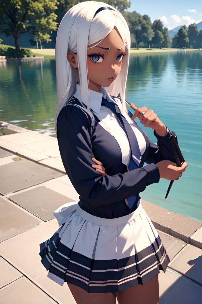Anime Busty Small Tits 30s Age Sad Face White Hair Straight Hair Style Dark Skin 3d Lake Front View Cooking Schoolgirl 3679054385660457092 - AI Hentai - #main