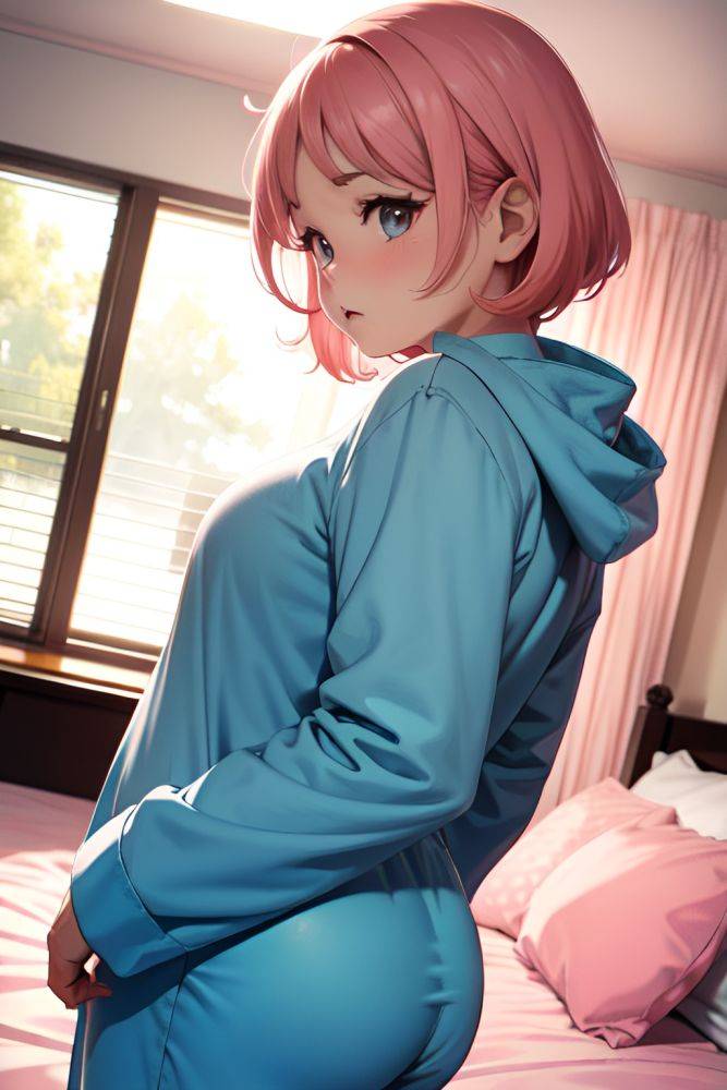 Anime Chubby Small Tits 60s Age Shocked Face Pink Hair Slicked Hair Style Light Skin Film Photo Bedroom Back View Bathing Pajamas 3679093039879290581 - AI Hentai - #main