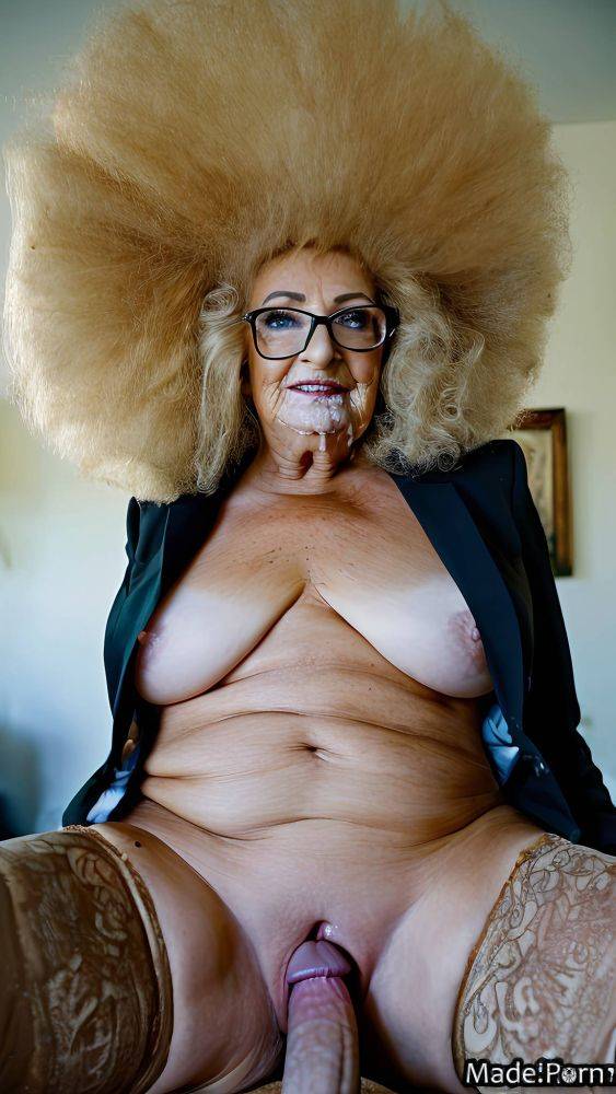 90 cowgirl full shot looking at viewer caucasian pussy fucking wild afro AI porn - #main