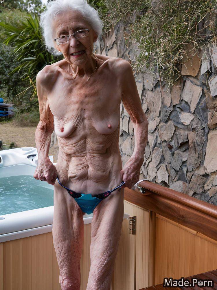 Amateur seduction hot tub dancing looking at viewer skinny photo AI porn - #main