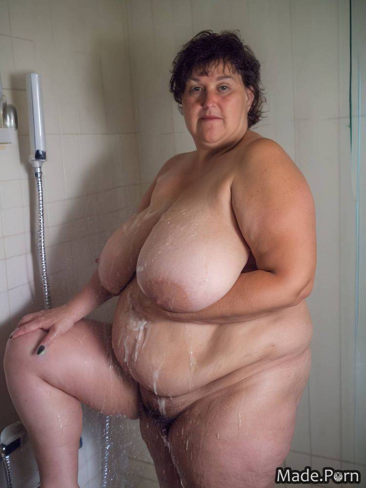 Gigantic boobs nude voyeur bbw woman shower ssbbw AI porn - #main