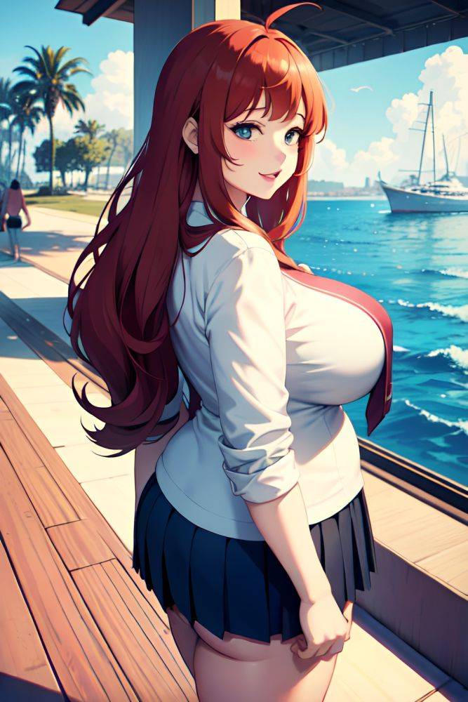 Anime Chubby Huge Boobs 60s Age Happy Face Ginger Straight Hair Style Light Skin Cyberpunk Yacht Back View Gaming Schoolgirl 3679375219721485287 - AI Hentai - #main