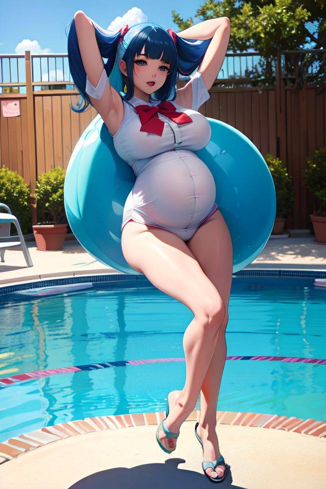 Anime Pregnant Huge Boobs 60s Age Ahegao Face Blue Hair Bangs Hair Style Dark Skin Vintage Pool Side View Jumping Schoolgirl 3679510510705365549 - AI Hentai - #main