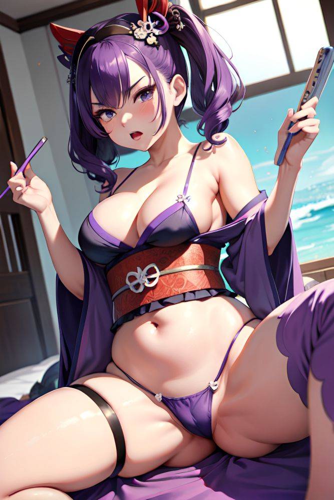 Anime Chubby Small Tits 60s Age Angry Face Purple Hair Pixie Hair Style Light Skin Charcoal Wedding Close Up View Spreading Legs Geisha 3679630340741327114 - AI Hentai - #main